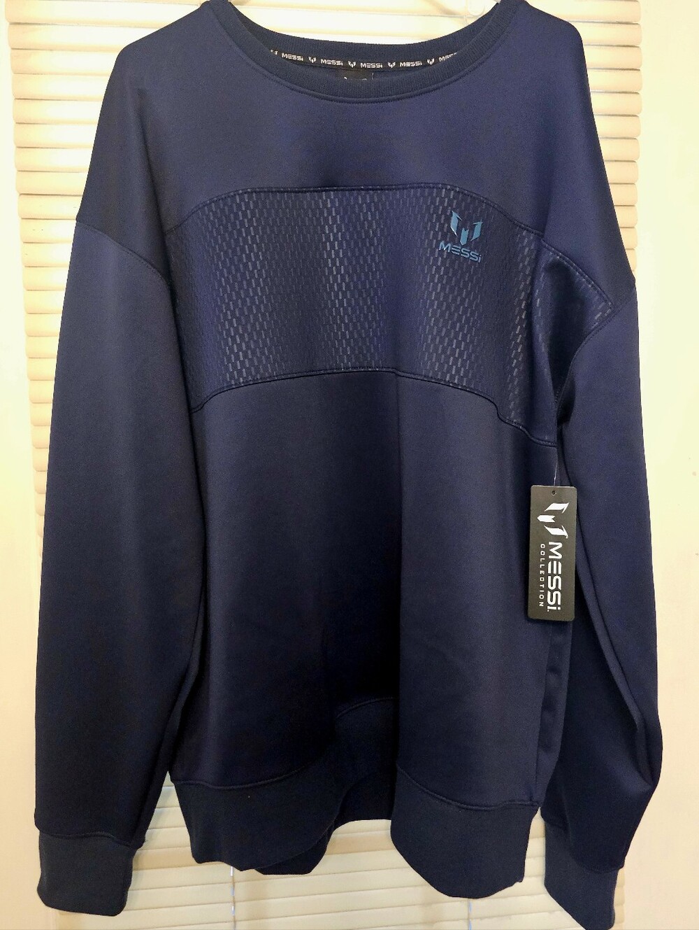 NWT Men's Dress Blue Messi Connection Crewneck Sweatshirt Size XL